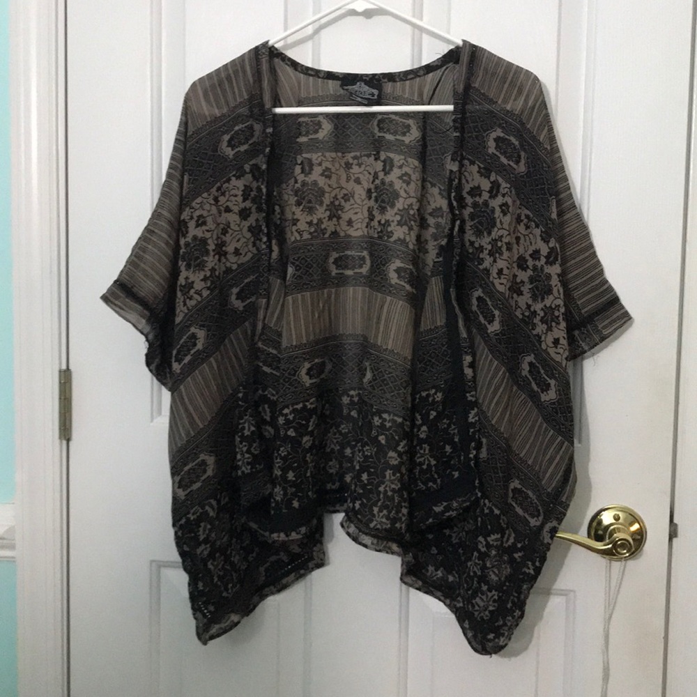 Brown and black Kimono